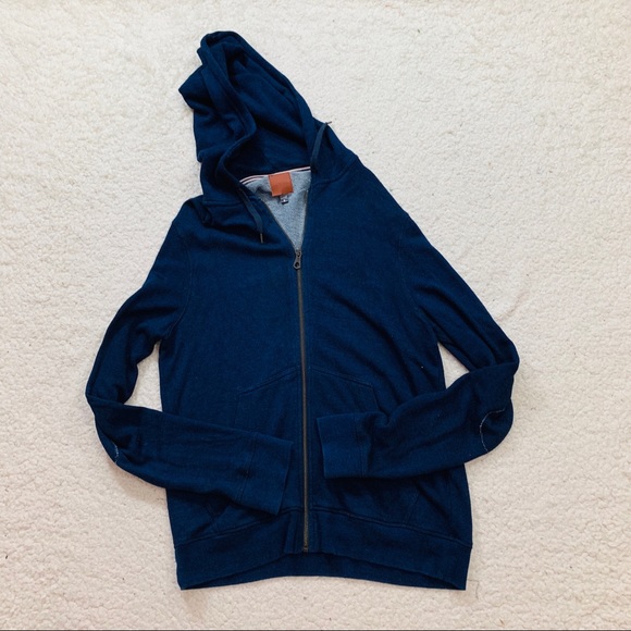 Joe’s jeans men’s navy blue hoodie raw color H - Picture 2 of 7